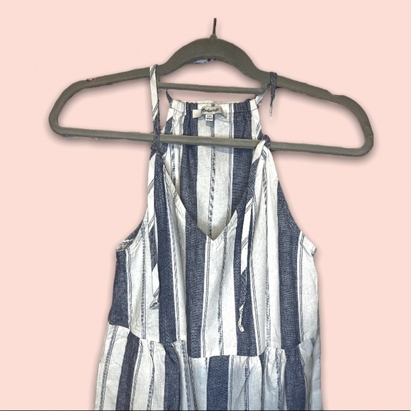 Madewell Striped Tie-Strap V-Neck Cover-Up Jumpsuit - Picture 5 of 9